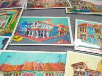 Singapore Souvenir 5x7 Signed Art Prints of Emerald Hill, Joo Chiat, Tanjong Pagar Shophouse Paintings | Vibrant Asia Travel $20 Gift of Peranakan Heritage