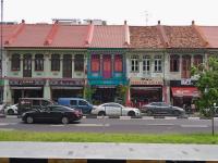 Singapore Katong Peranakan Shophouses Landscape Oil Painting - City Street Heritage Artwork - Vibrant Cityscape - Original Home Art Decor