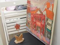 Katong Red House Bakery Vibrant Original Oil Painting by Singapore Artist: an Iconic Conservation Shophouse at Nostalgic Heritage Street