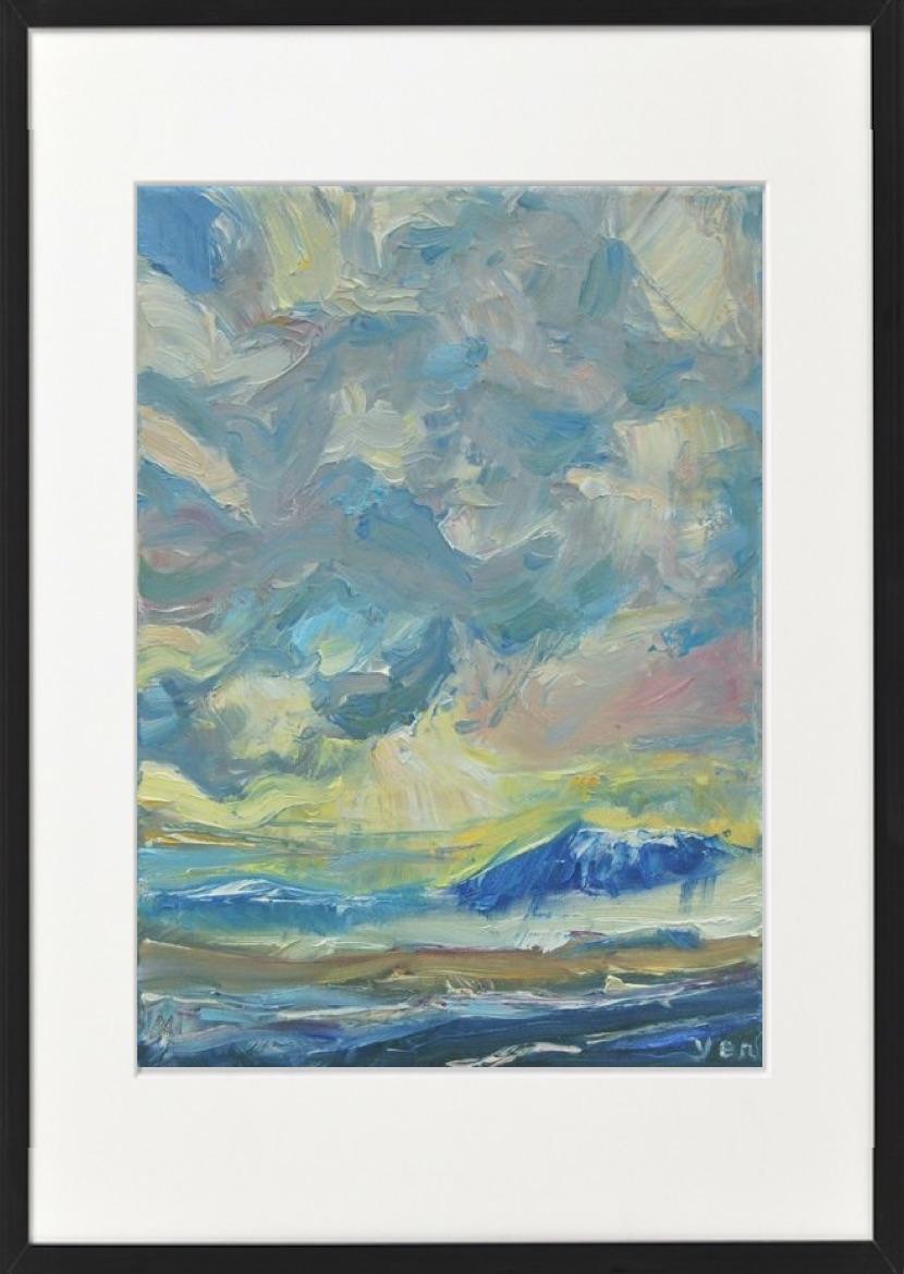 European Scenery Paintings Wall Art Prints A3 - Icelandic atmospheric clouds mountain scenery landscapes travel art