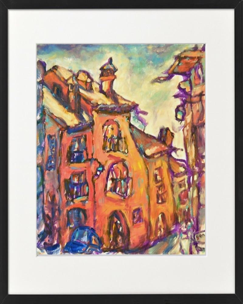 Spanish Art Prints 8x10" - Camino de Santiago Compostela Cathedral - Impressionist Travel Landscape Paintings - Spain Souvenir