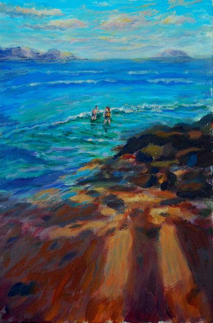 Padang Bai - 12x8in - acrylic canvas '08 - indonesia bali - SOLD