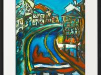 Spanish Art Prints 8x10" - Camino de Santiago Compostela Cathedral - Impressionist Travel Landscape Paintings - Spain Souvenir